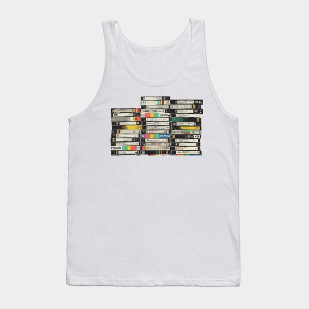 vhs 80s retro Tank Top by Junalben Mamaril